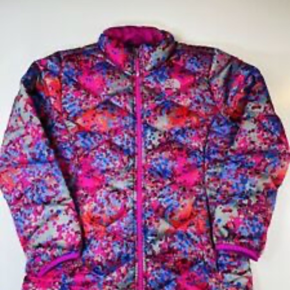 The North Face Other - North Face 550 Goose Down Floral Puffer Big Girls Jacket  XL/18.